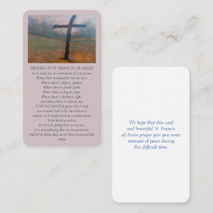 St. Francis of Assisi Oil Painting Memorial Card
