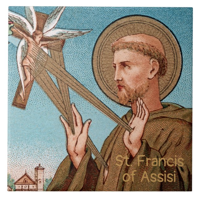 St. Francis of Assisi, Pater Seraphicus (SAU 040) Ceramic Tile (Front)
