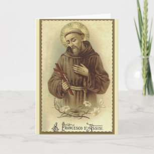 St. Francis of Assisi Patron Saint of Animals Card