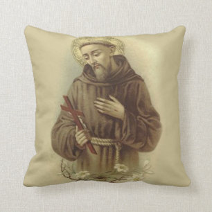 St. Francis of Assisi Patron Saint of Animals Cushion