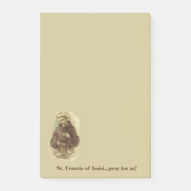 St. Francis of Assisi Patron Saint of Animals Post-it Notes (Front)