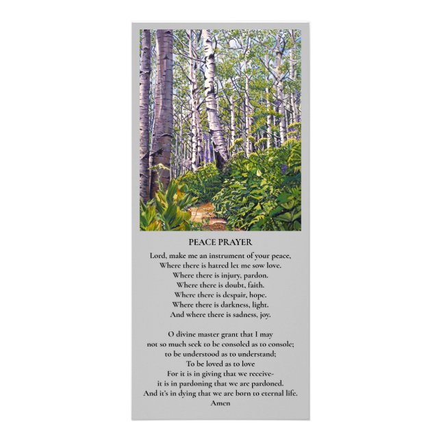 St. Francis of Assisi Peace Prayer Sympathy Card (Front)