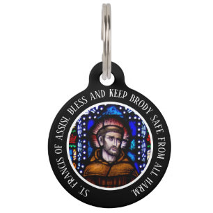 St. Francis of Assisi Personalised Dog Pet Tag