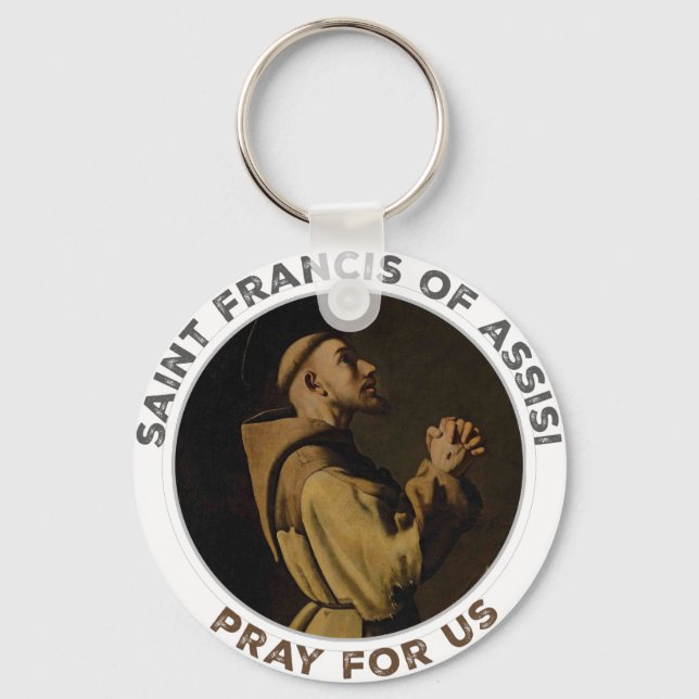 St. Francis of Assisi Pray for Us Key Ring (Front)