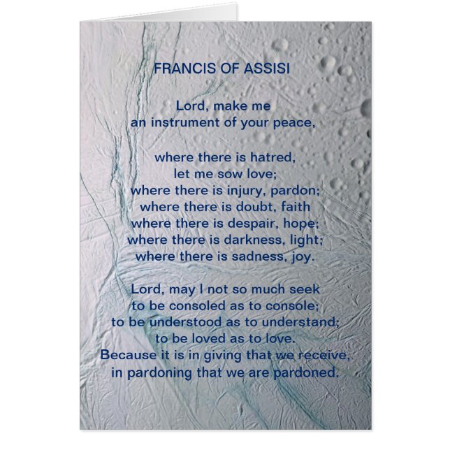 St Francis of Assisi prayer (Front)