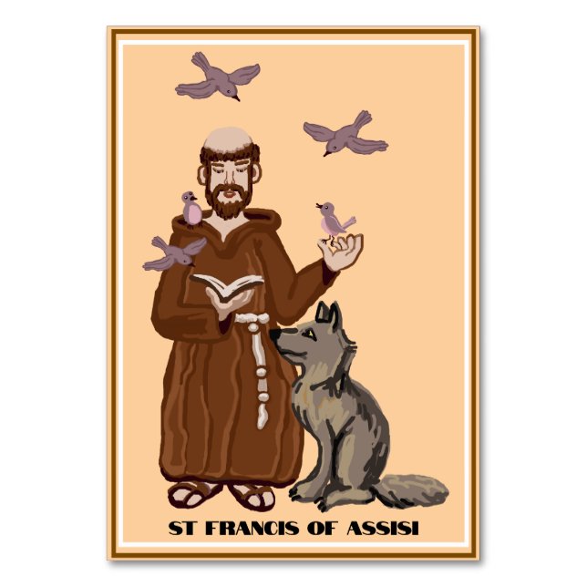 St Francis of Assisi prayer card (Front)