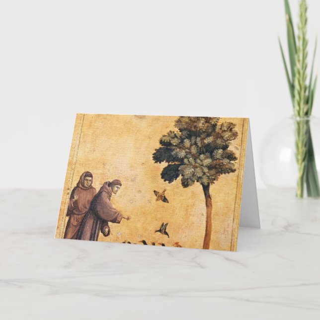 St. Francis Of Assisi Preaching To The Birds Card (Front)