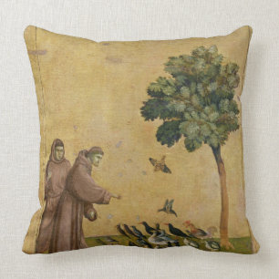 St. Francis of Assisi preaching to the birds Cushion