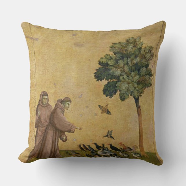 St. Francis of Assisi preaching to the birds Cushion (Front)