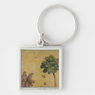 St. Francis of Assisi preaching to the birds Key Ring