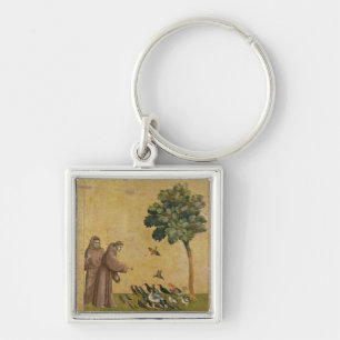 St. Francis of Assisi preaching to the birds Key Ring