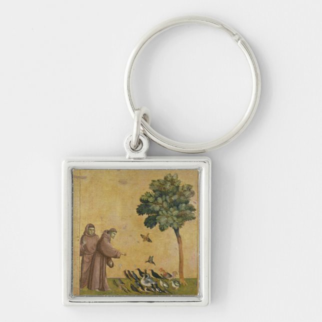 St. Francis of Assisi preaching to the birds Key Ring (Front)