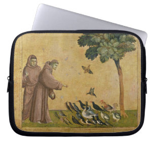 St. Francis of Assisi preaching to the birds Laptop Sleeve