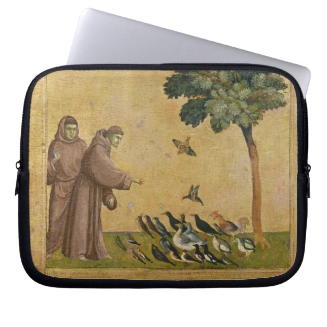 St. Francis of Assisi preaching to the birds Laptop Sleeve (Front)