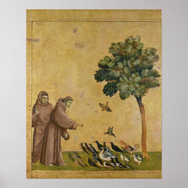 St. Francis of Assisi preaching to the birds Poster (Front)
