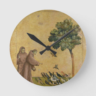 St. Francis of Assisi preaching to the birds Round Clock