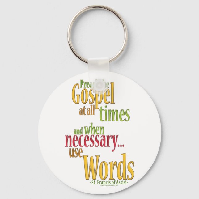 St. Francis of Assisi Quote Key Ring (Front)