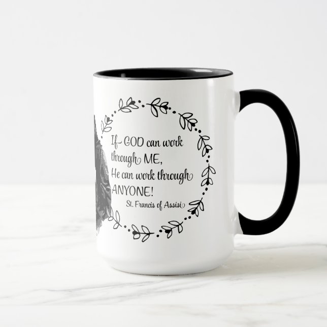 St. Francis of Assisi Quote Mug (Right)