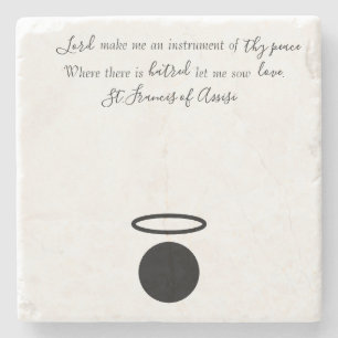 St. Francis of Assisi Quote Stone Coaster