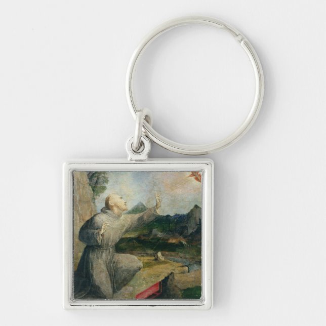 St. Francis of Assisi Receiving the Stigmata Key Ring (Front)