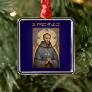 St. Francis of Assisi Roman Catholic  Metal Ornament