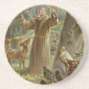 St. Francis of Assisi Surrounded by Animals Coaster