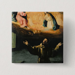 St. Francis of Assisi,The Miracle of the Roses 15 Cm Square Badge