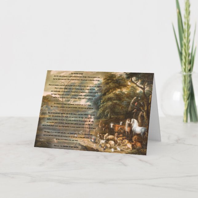 St. Francis of Assisi & The Rainbow Bridge Card (Front)