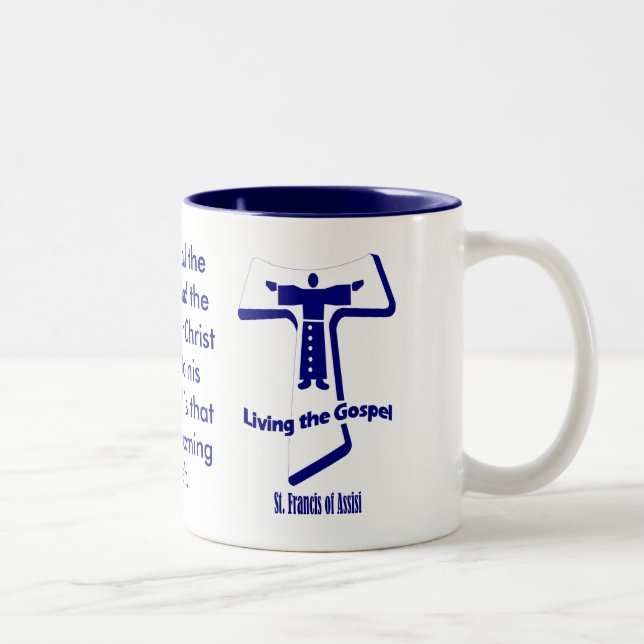 St Francis of Assisi Two-Tone Coffee Mug (Right)