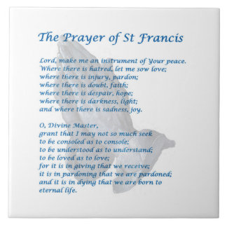 St Francis Prayer Tile