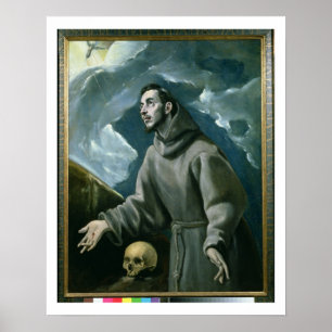 St. Francis Receiving the Stigmata (oil on canvas) Poster