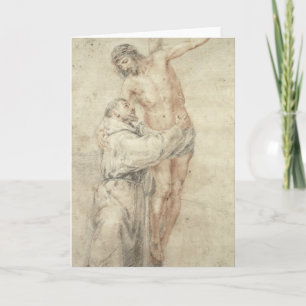 St. Francis Rejecting the World and Embracing Card