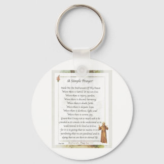 st. francis simple prayer key ring