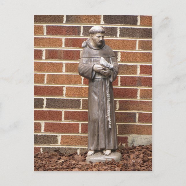 St. Francis Statue Postcard (Front)