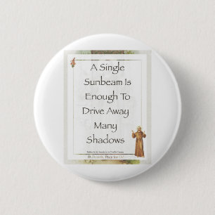 st. francis sunbeam prayer 6 cm round badge