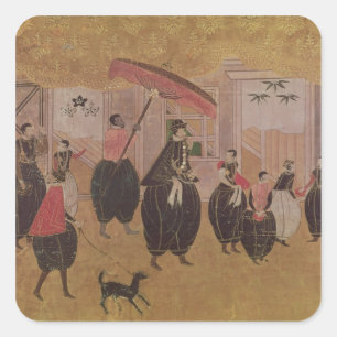 St. Francis Xavier and his entourage Square Sticker