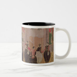 St. Francis Xavier  and his entourage Two-Tone Coffee Mug