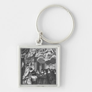 St. Francois de Salles Giving the Rule Key Ring