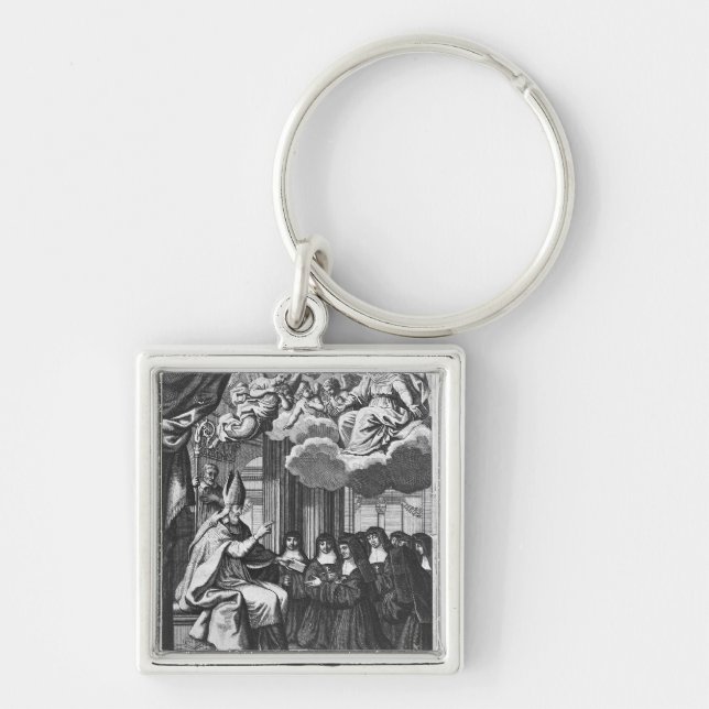 St. Francois de Salles  Giving the Rule Key Ring (Front)