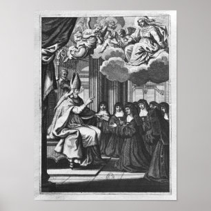 St. Francois de Salles Giving the Rule Poster