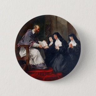 St. Francoise with St. Jeanne 6 Cm Round Badge