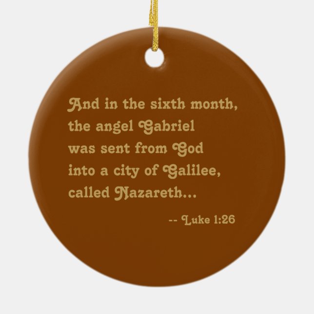 St. Gabriel the Archangel (M 011) Ceramic Ornament (Back)