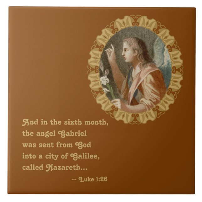 St. Gabriel the Archangel (M 011) Ceramic Tile (Front)