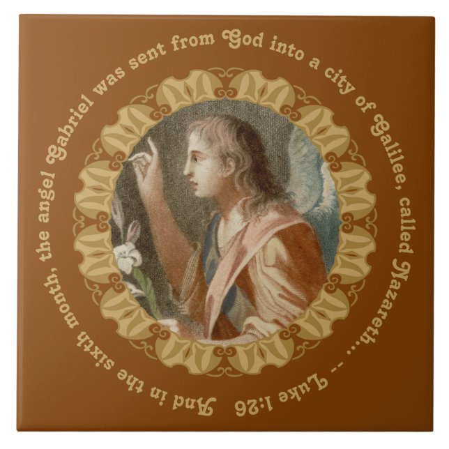 St. Gabriel the Archangel (M 011) Ceramic Tile (Front)