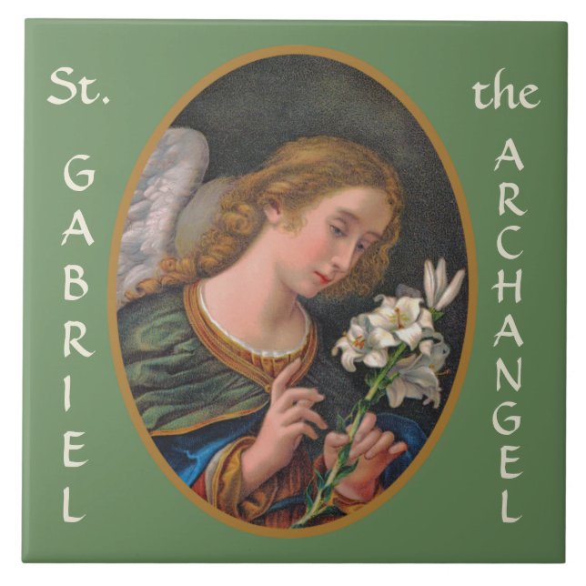 St. Gabriel the Archangel (M 035) Ceramic Tile (Front)