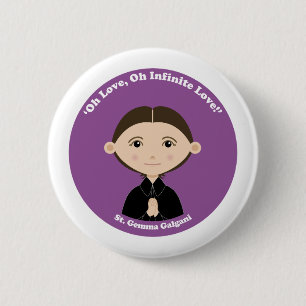 St. Gemma Galgani 6 Cm Round Badge