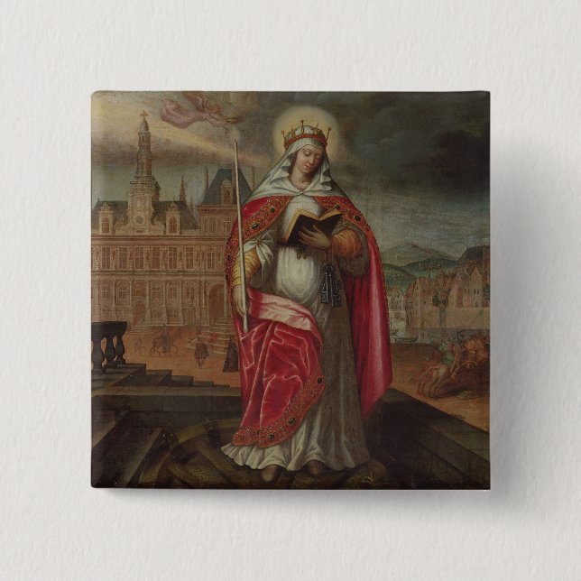 St. Genevieve 15 Cm Square Badge (Front)
