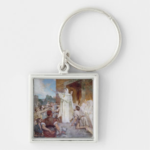 St. Genevieve Calming the Parisians Key Ring