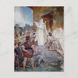 St. Genevieve Calming the Parisians Postcard