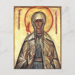 St. Genevieve of Paris Orthodox Christian Icon Postcard